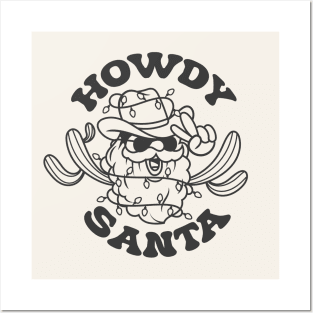 Howdy Santa Posters and Art